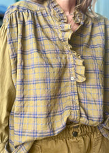 Cotton plaid blouse